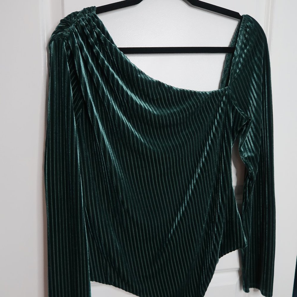 REVOLVE Green Velvet Bodysuit
